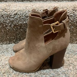 Bella Marie Open Toed Heeled Booties